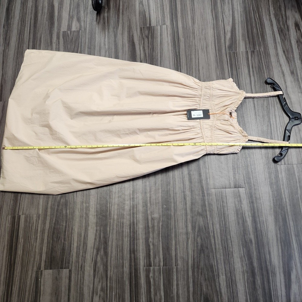 Boss Orange Dalza A Line Sweetheart Neck Sleeveless Beige Dress Womens 8 NWT - Picture 9 of 10